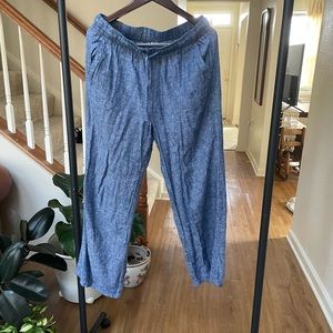 Old Navy Womens Pants size M Medium Linen Rayon Blend Straight